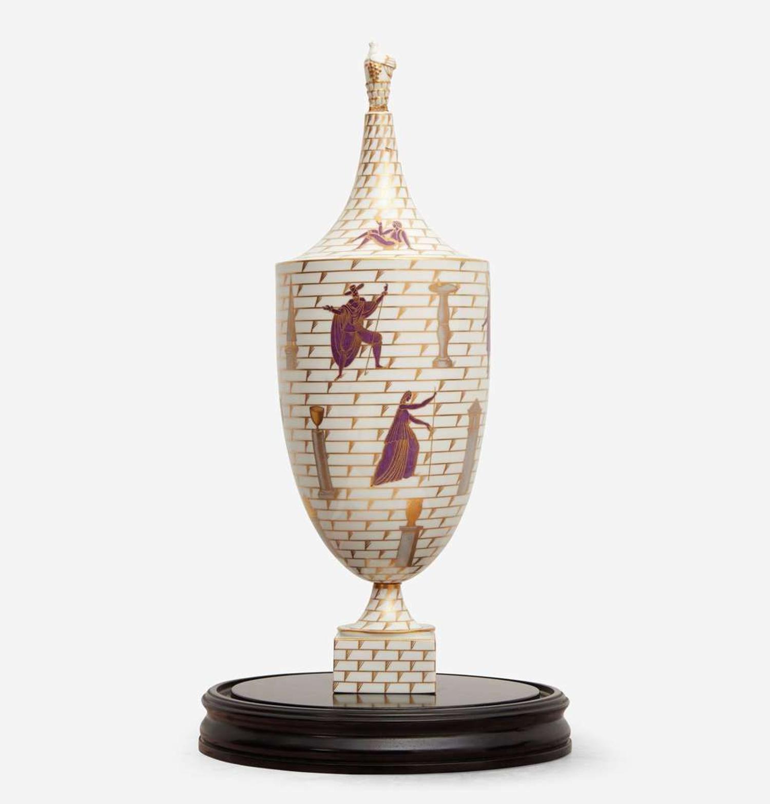 Gio Ponti "La Passeggiata Archeologica" Urn, Richard-Ginori, Italy, circa 1927