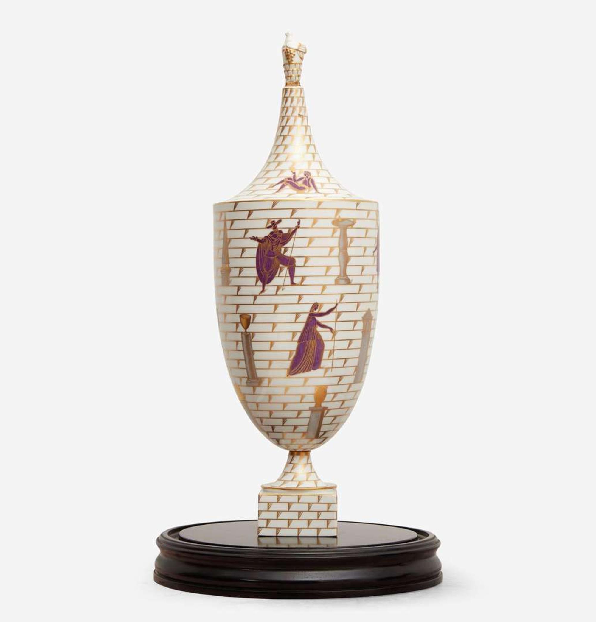 Gio Ponti "La Passeggiata Archeologica" Urn, Richard-Ginori, Italy, circa 1927