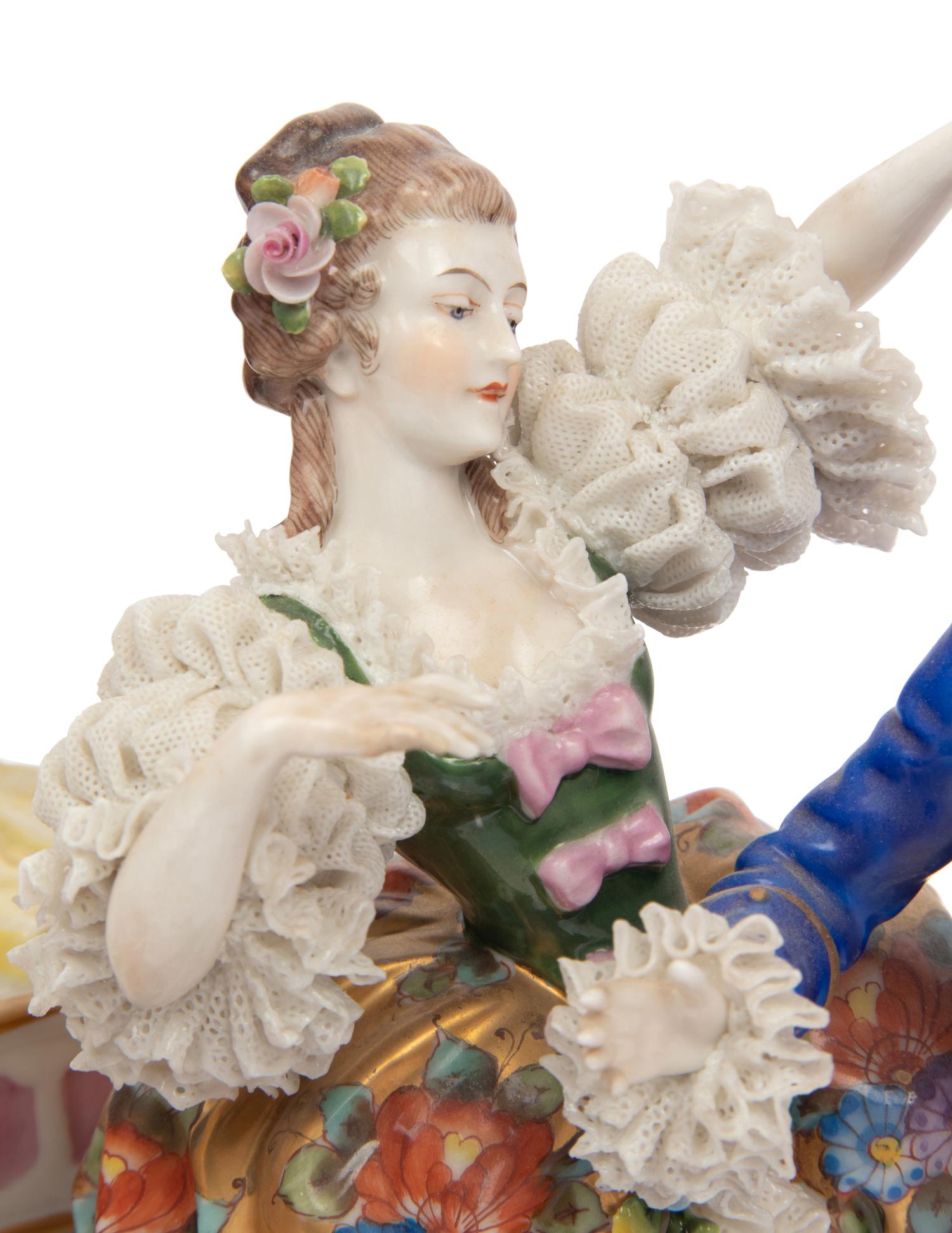 A Capodimonte Porcelain Figural Group