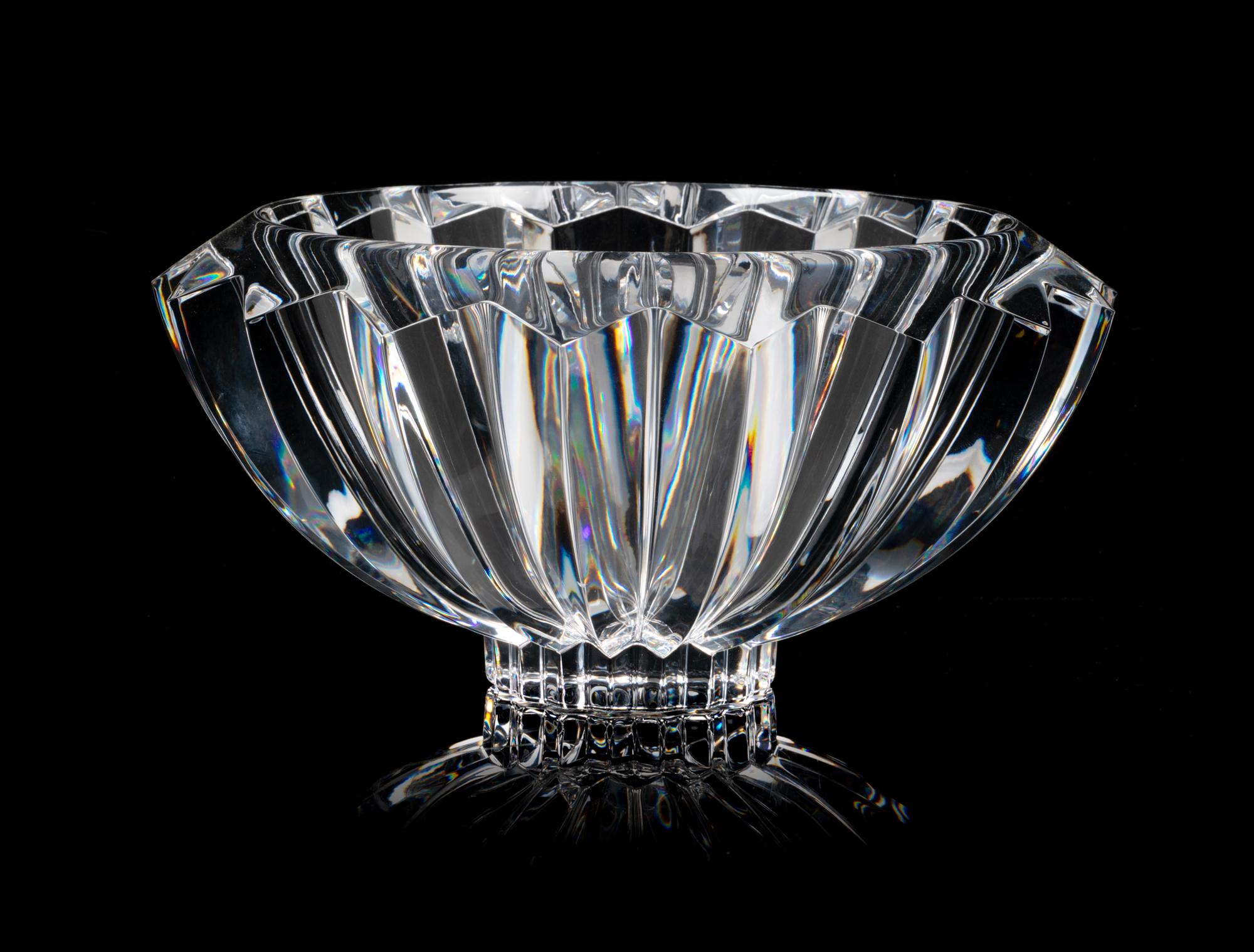 An Orrefors Bowl Diameter 10 1/4 inches.