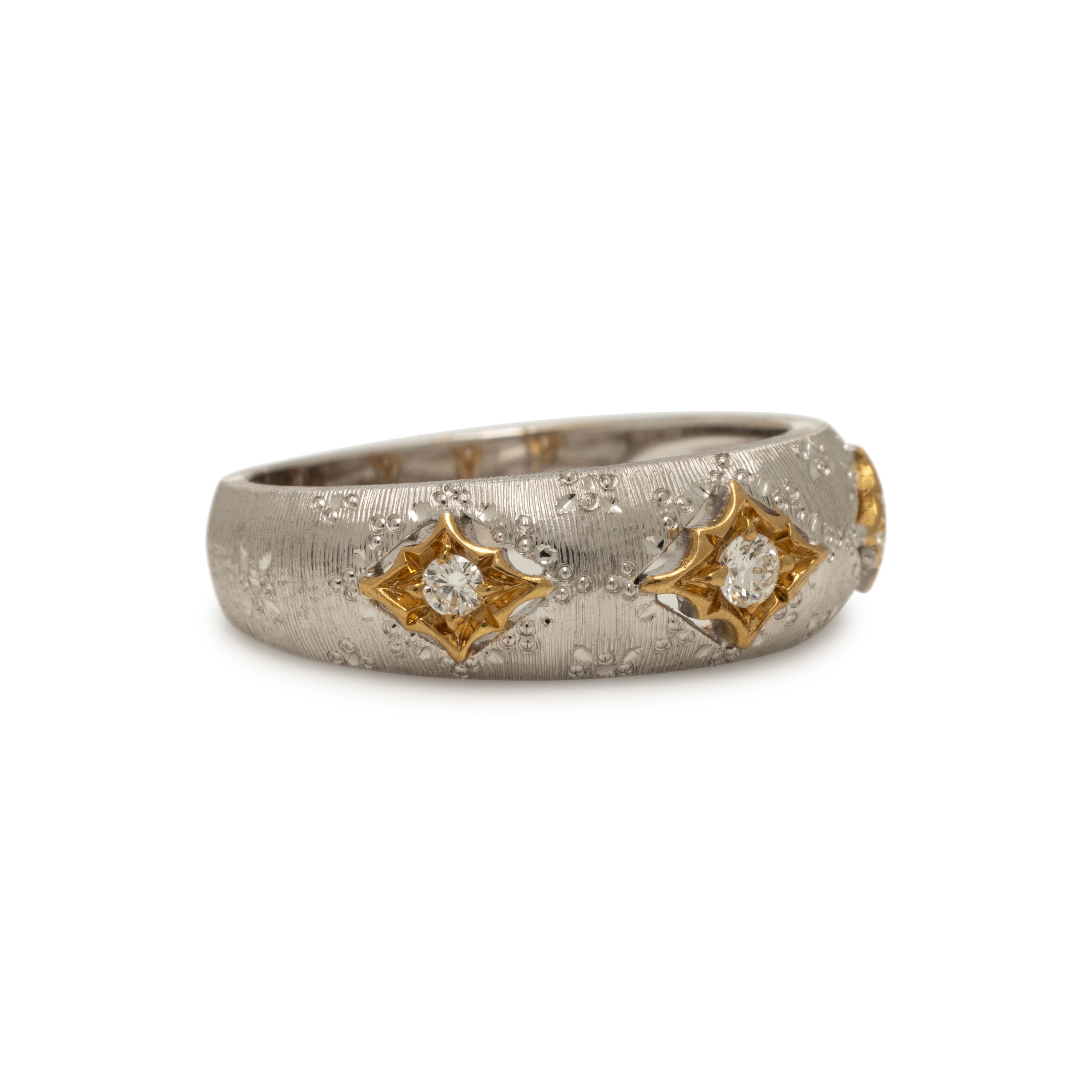 Bicolor Gold and Diamond Band