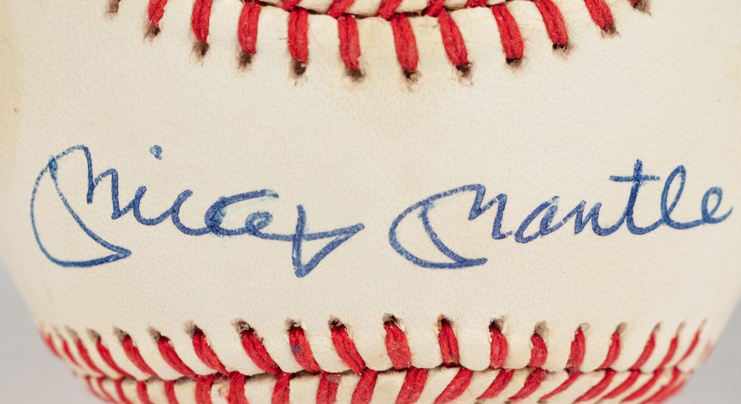 A Mickey Mantle Signed Autograph Baseball (Beckett Authentication Services BAS Certified),