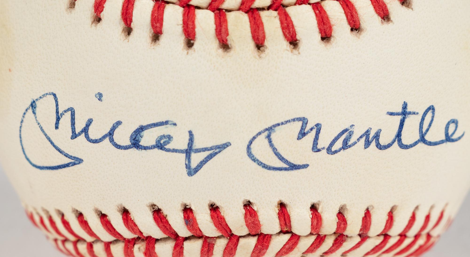A Mickey Mantle Signed Autograph Baseball (Beckett Authentication Services BAS Certified),