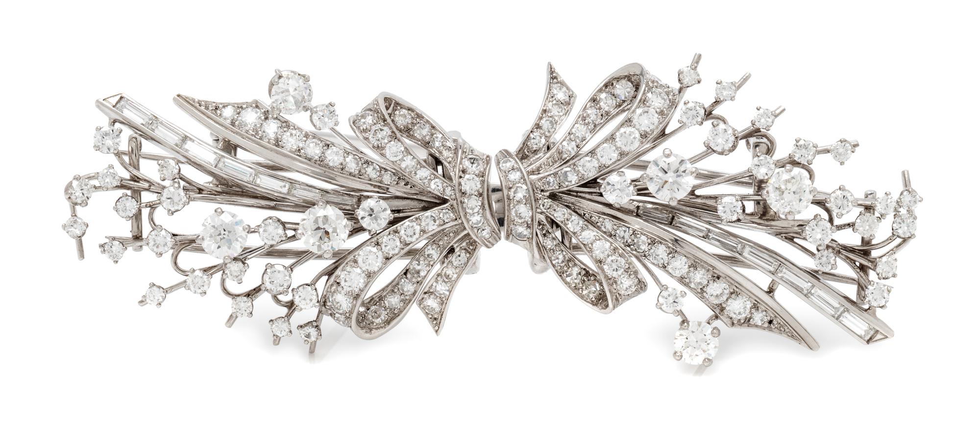 Tiffany & Co., Diamond Double Clip Brooch