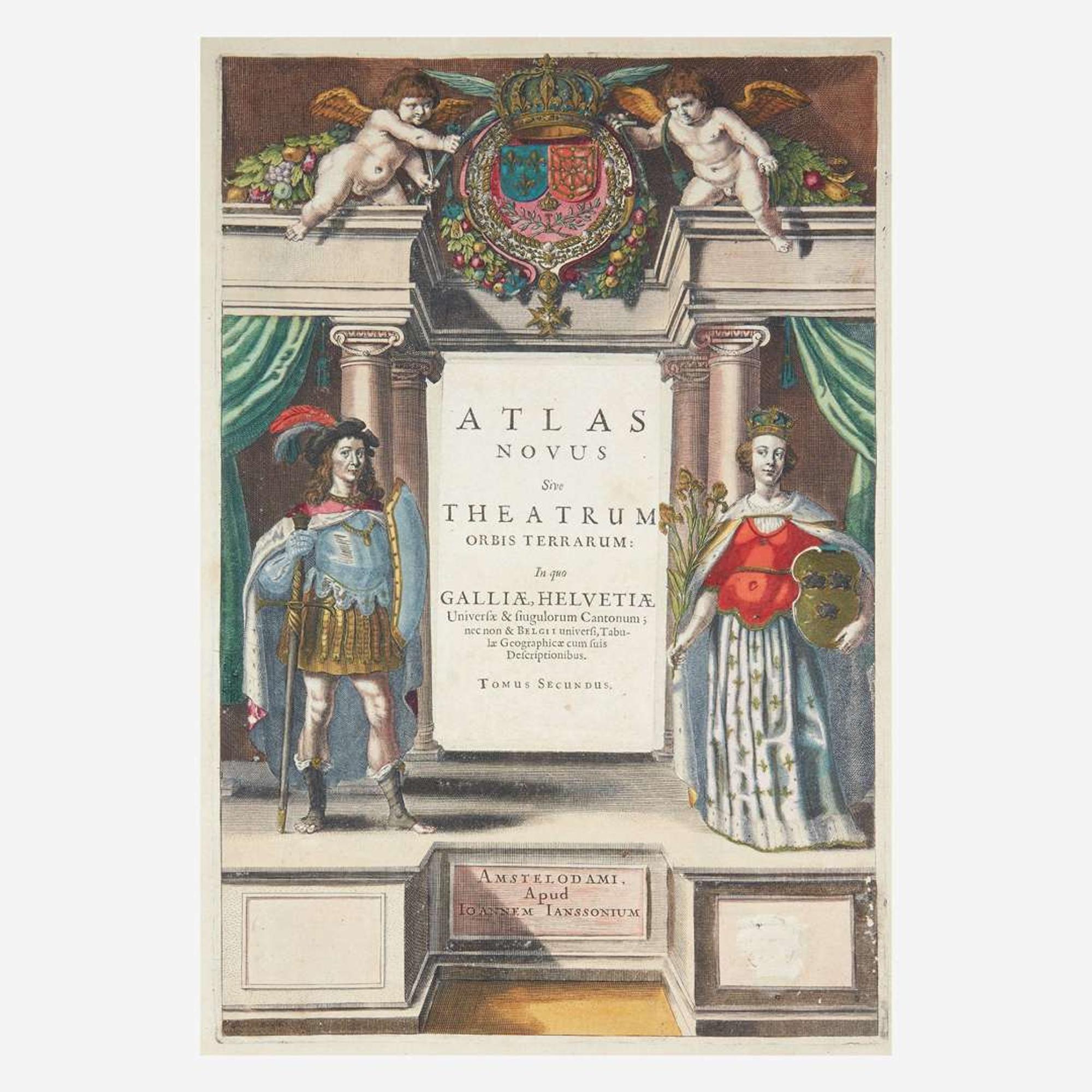 [Maps & Atlases] [Janssonius, Johannes] Atlas novus sive theatrum orbis terrarum: in quo Galliae, Helvetiae universae & siugulorum cantonum; nec non & Belgii universi, tabulae geographicae cum suis descriptionibus. Tomus secundus