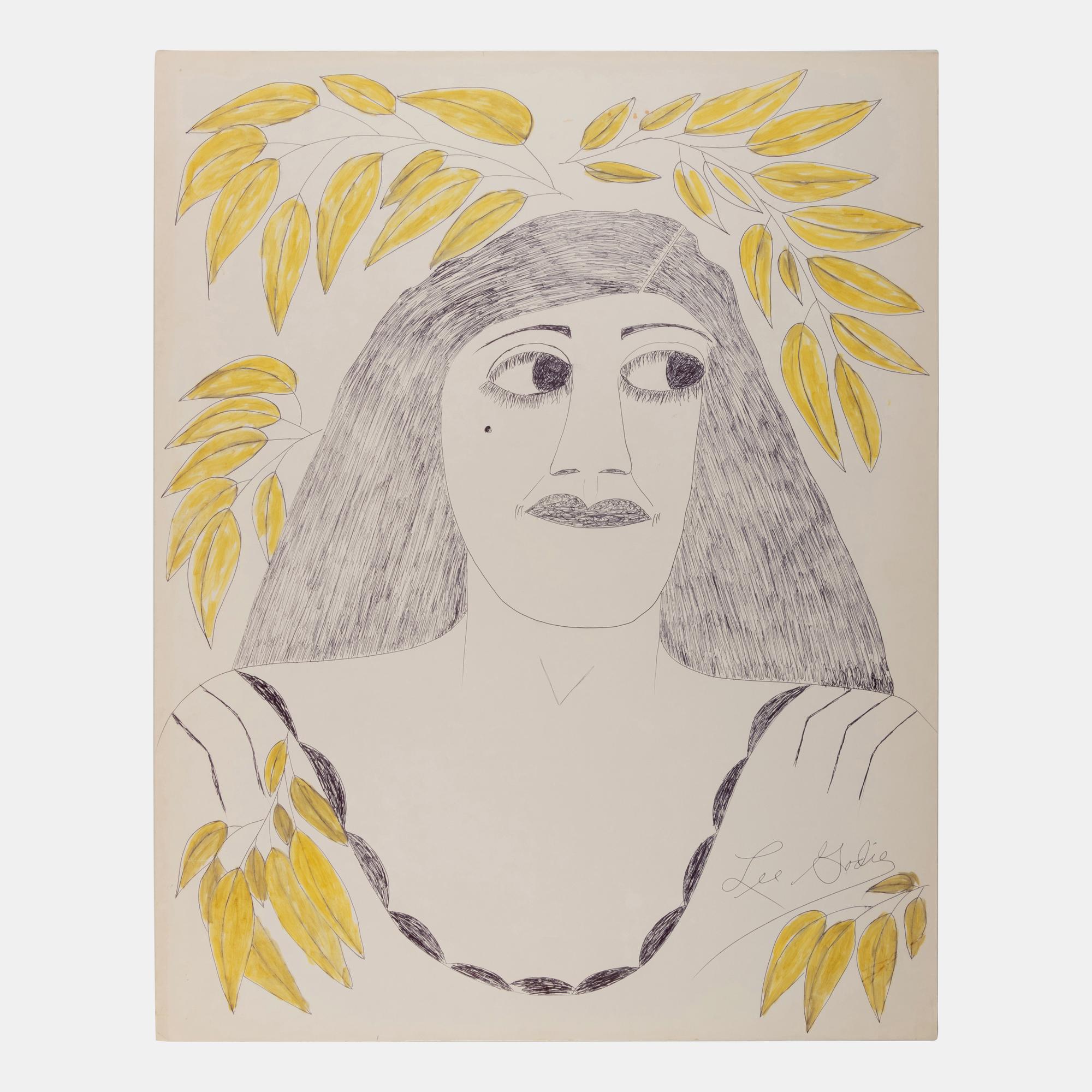 Untitled (Woman with Yellow Leaves)