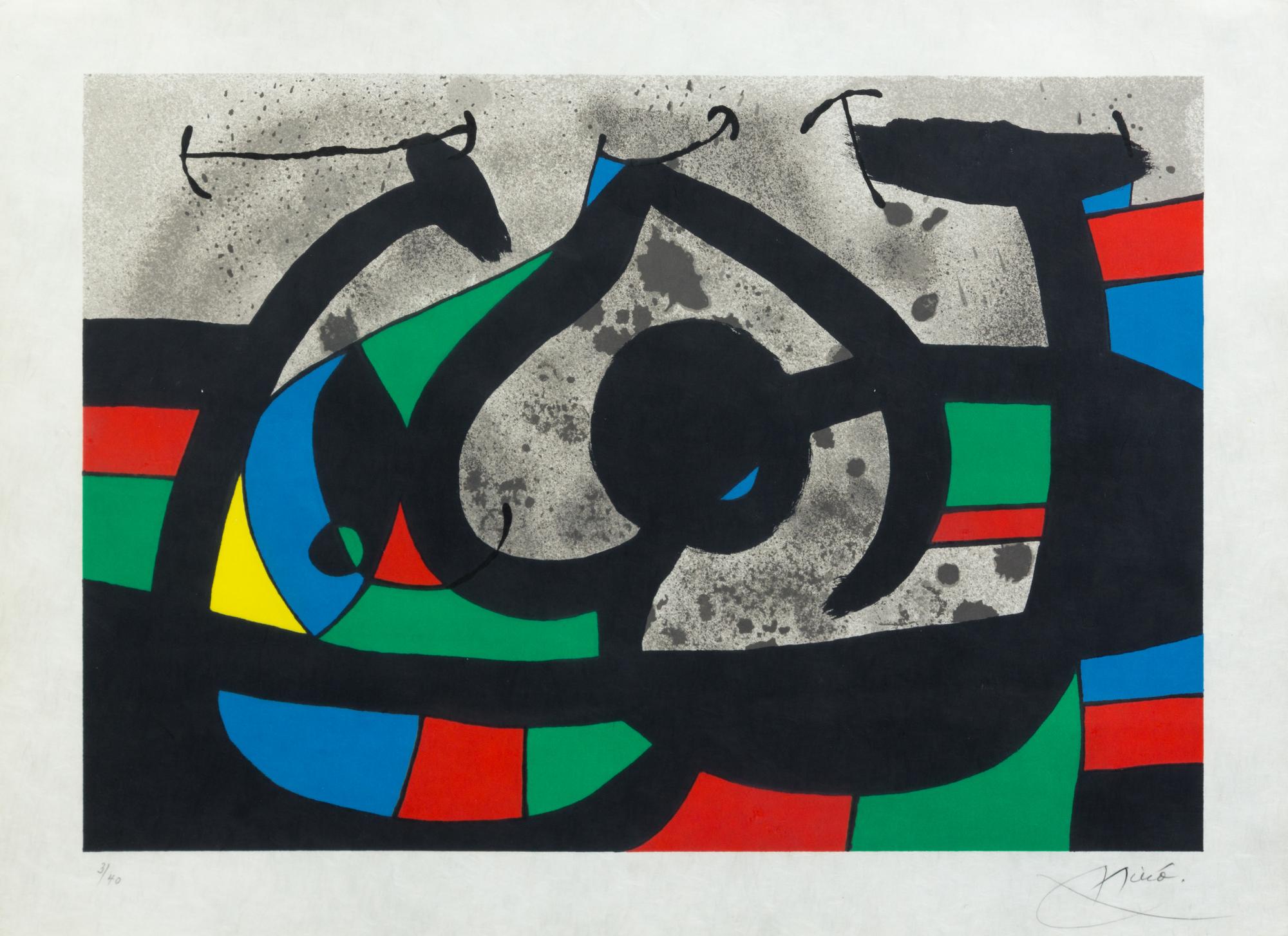 Joan Miro , (Spanish, 1893-1983), Untitled (pl. 11 from Le Lezard Aux Plumes d'Or), 1971