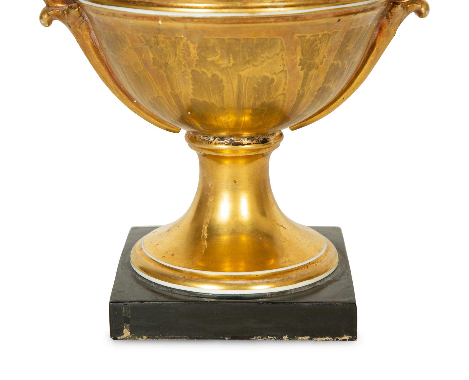 A Large English Porcelain Topographical Urn