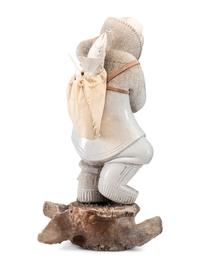 Whalebone Carving, of a Fisherman