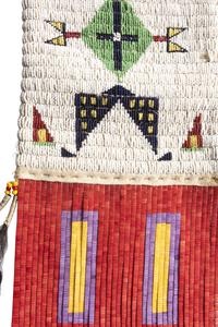 Beaded Hide Tobacco Bag