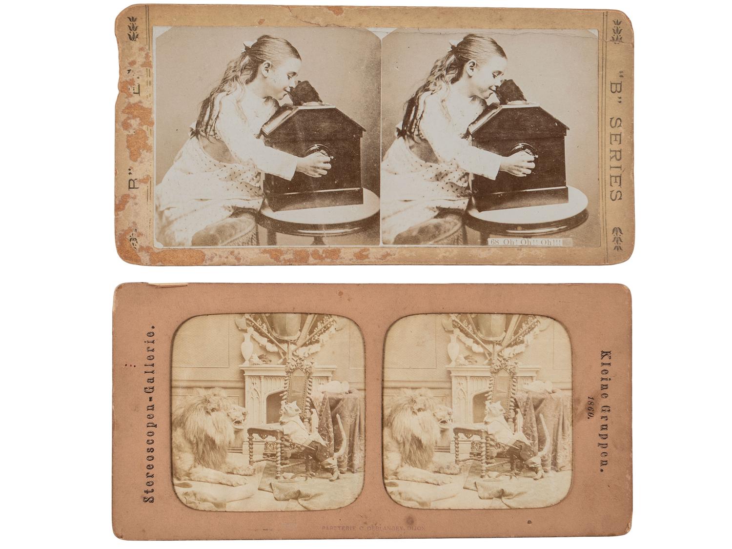 [EARLY PHOTOGRAPHY]. A group of approx. 95 stereoviews highlighted by images of US presidents, views in and around Washington, DC and Mount Vernon, and African American and female subjects.