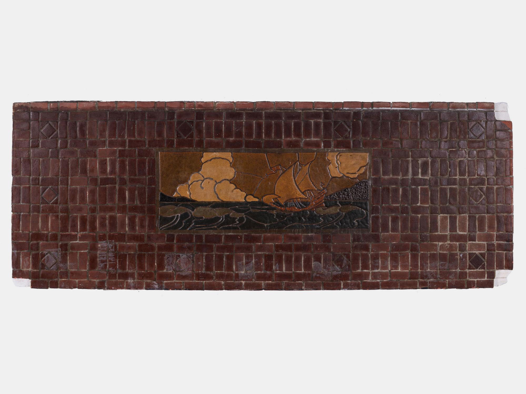 Scenic Fireplace Tile Frieze