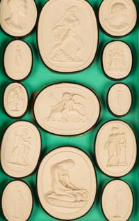 A Collection of Grand Tour Plaster Intaglios in Book-Form Cases