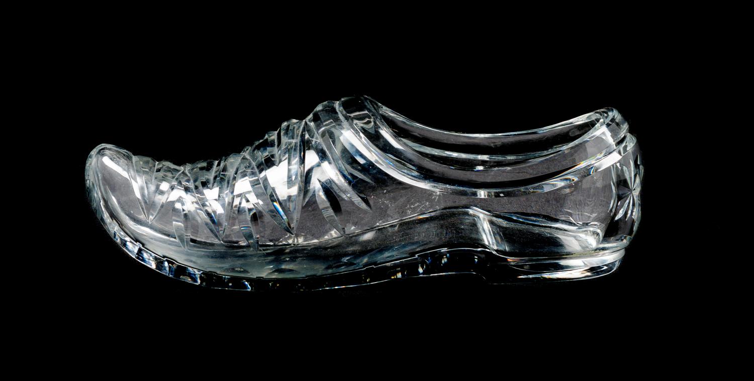 A Glass Baccarat Dutch Clog Length 10 1/2 inches.