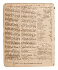 [PRE-REVOLUTIONARY WAR]. The Boston Chronicle . Vol. I, No. 51. Boston, MA: Mein and Fleeming, 5 December 1768.