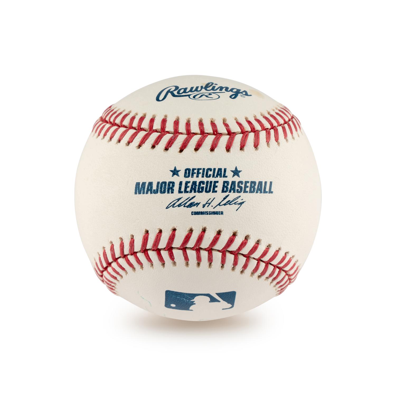 An Ernie Banks 1958 Season Stat Inscribed Signed Autograph Baseball (Beckett Authentication Services)
