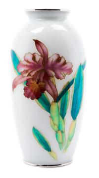A Japanese Cloisonne Vase Height 7 1/4 inches.