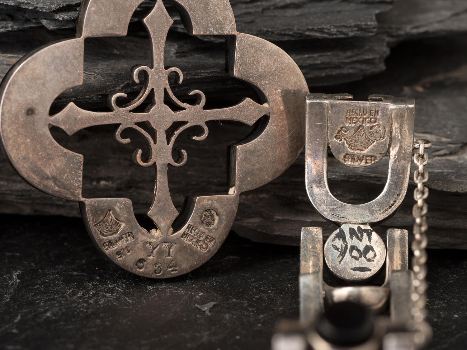 Taxco Silver and Onyx Jewelry