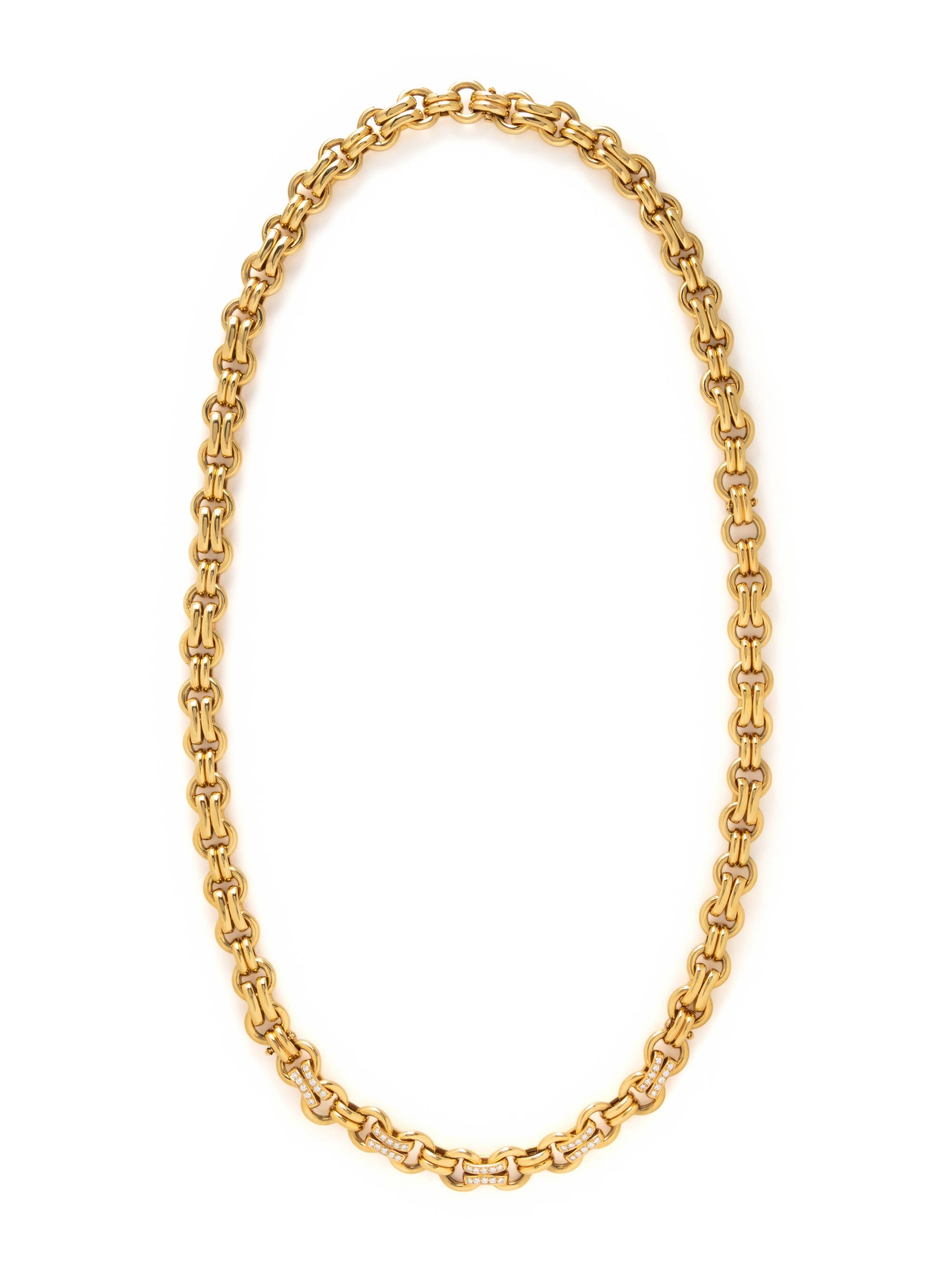 YELLOW GOLD AND DIAMOND CONVERTIBLE NECKLACE AND BRACELET SET