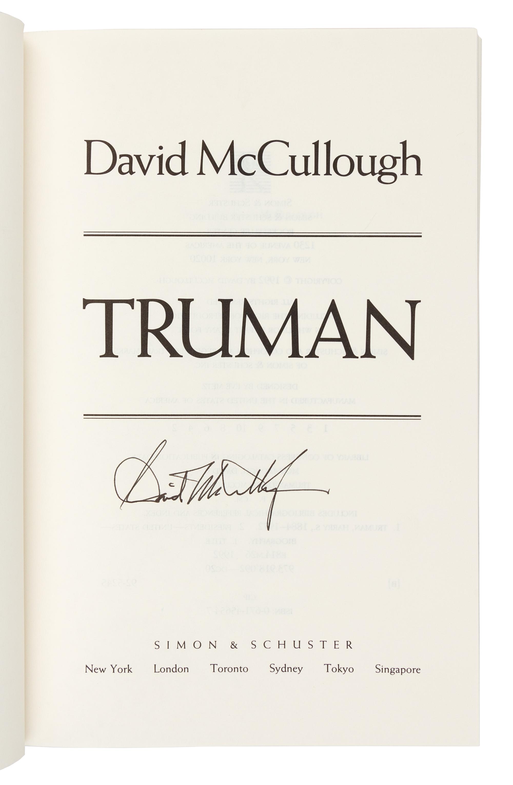 [TRUMAN]. A group of 3 works about Harry S. Truman.