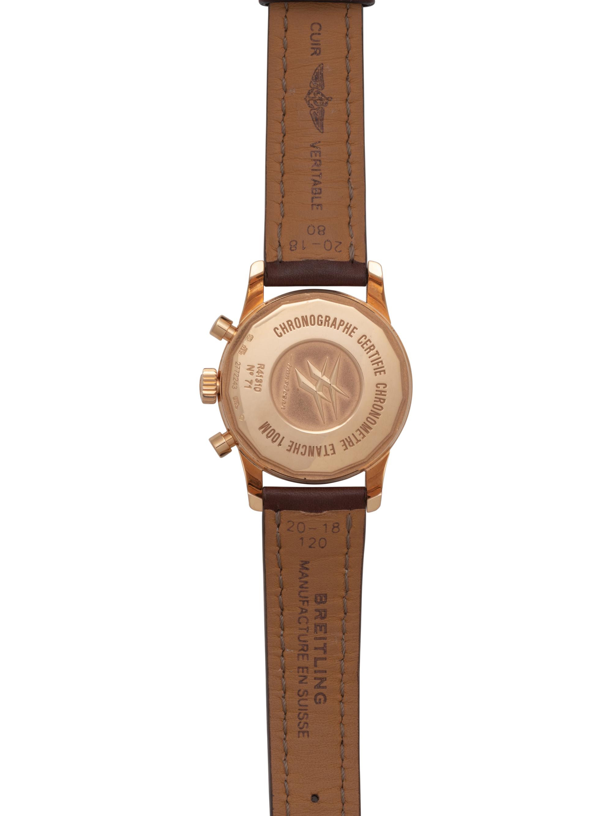 BREITLING, REF. R41310 18K ROSE GOLD 'TRANSOCEAN' CHRONOGRAPH WATCH