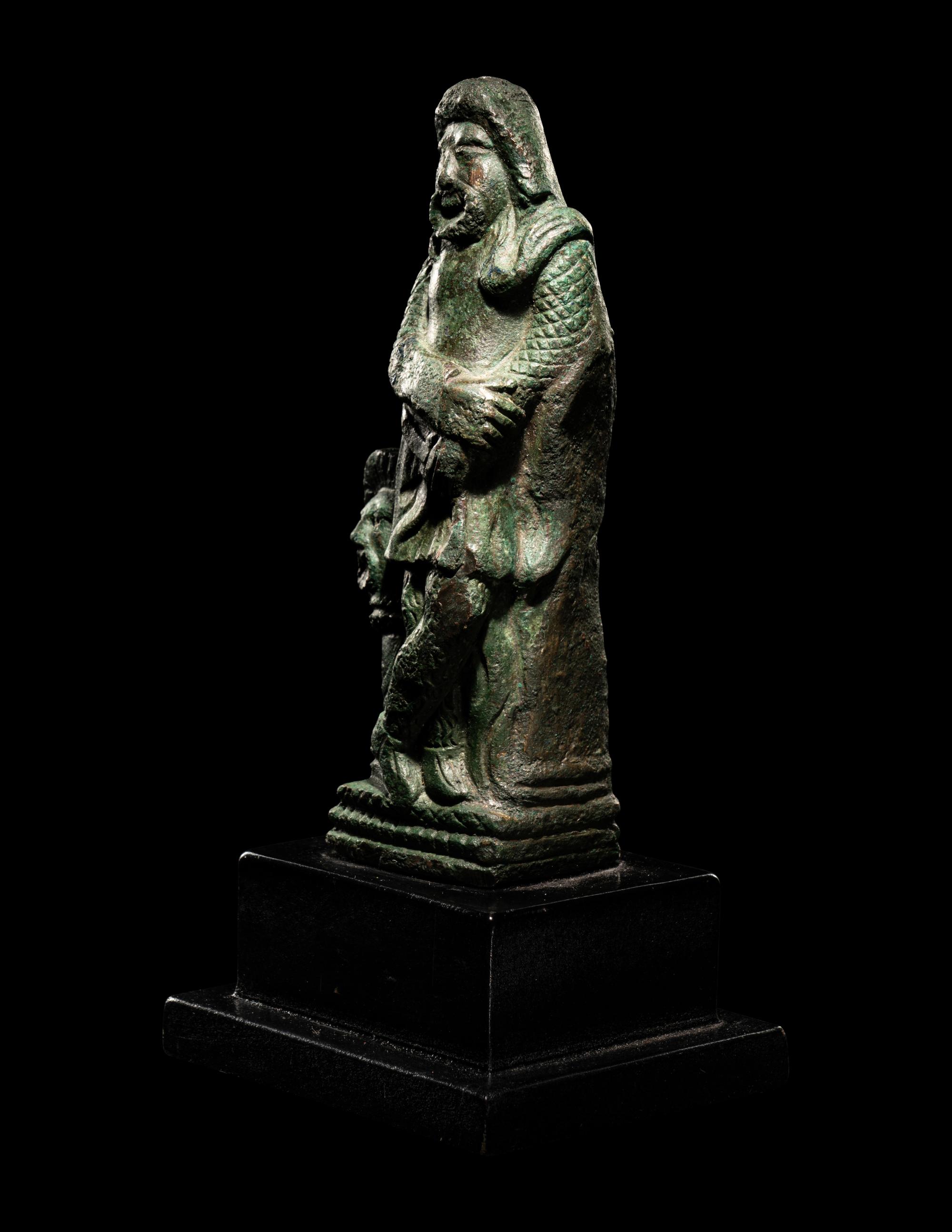 A Roman Bronze Figure of an Actor
