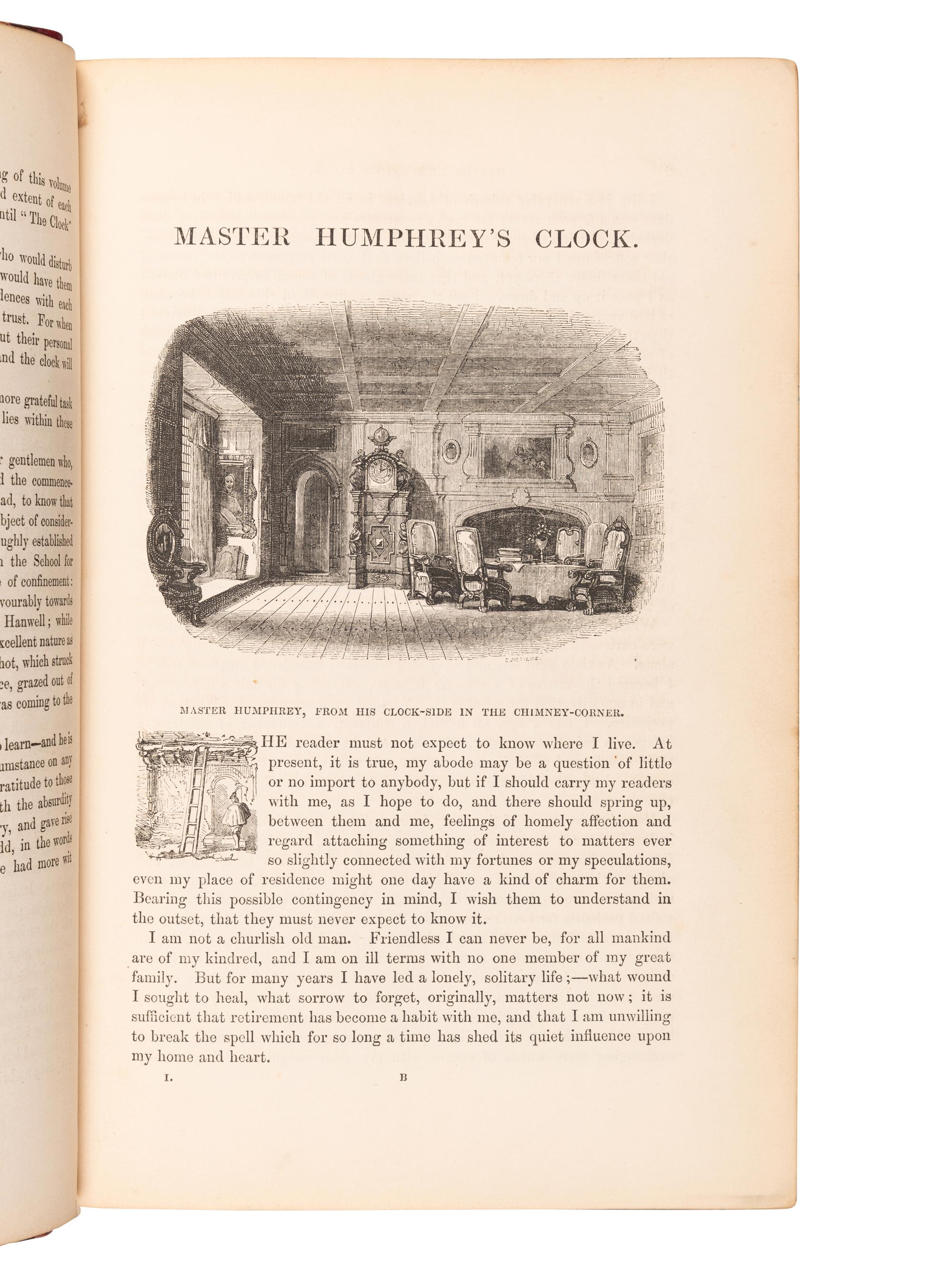 DICKENS, Charles (1812-1870). Master Humphrey's Clock . London: Chapman and Hall, 1840-1841.