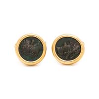 BVLGARI, YELLOW GOLD AND ROMAN COIN 'MONETE' CUFFLINKS