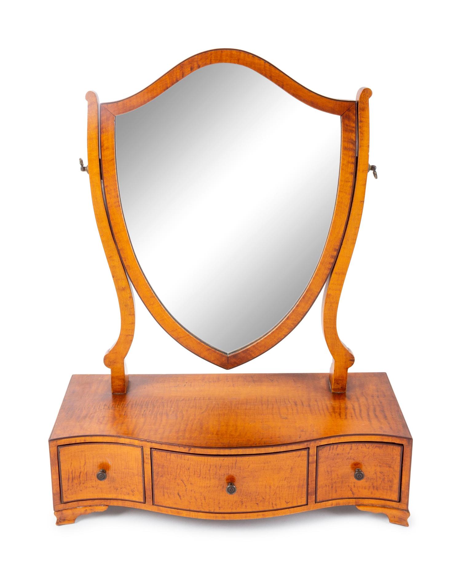 A Sheraton Style Satinwood Dressing Mirror
