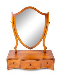 A Sheraton Style Satinwood Dressing Mirror