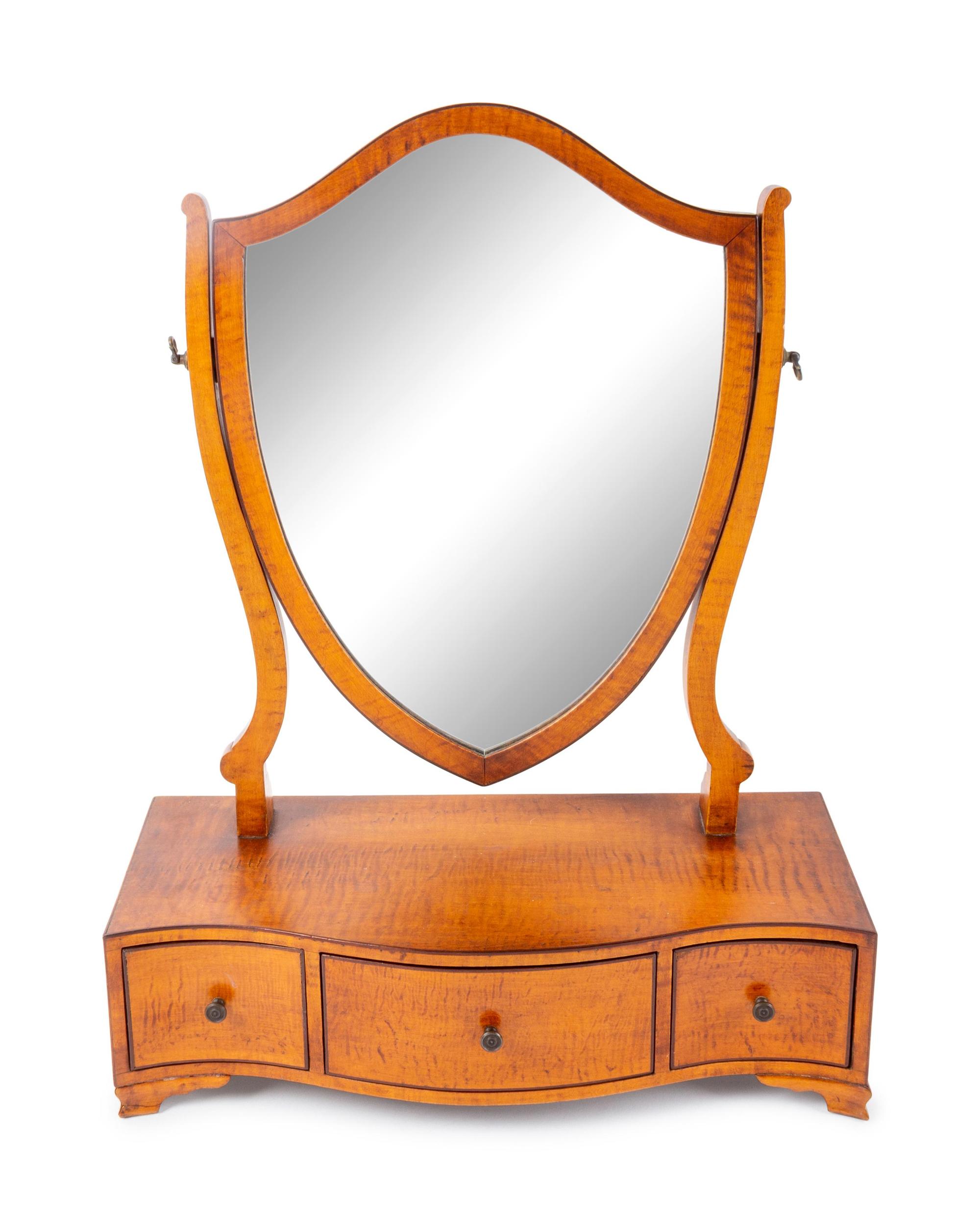 A Sheraton Style Satinwood Dressing Mirror