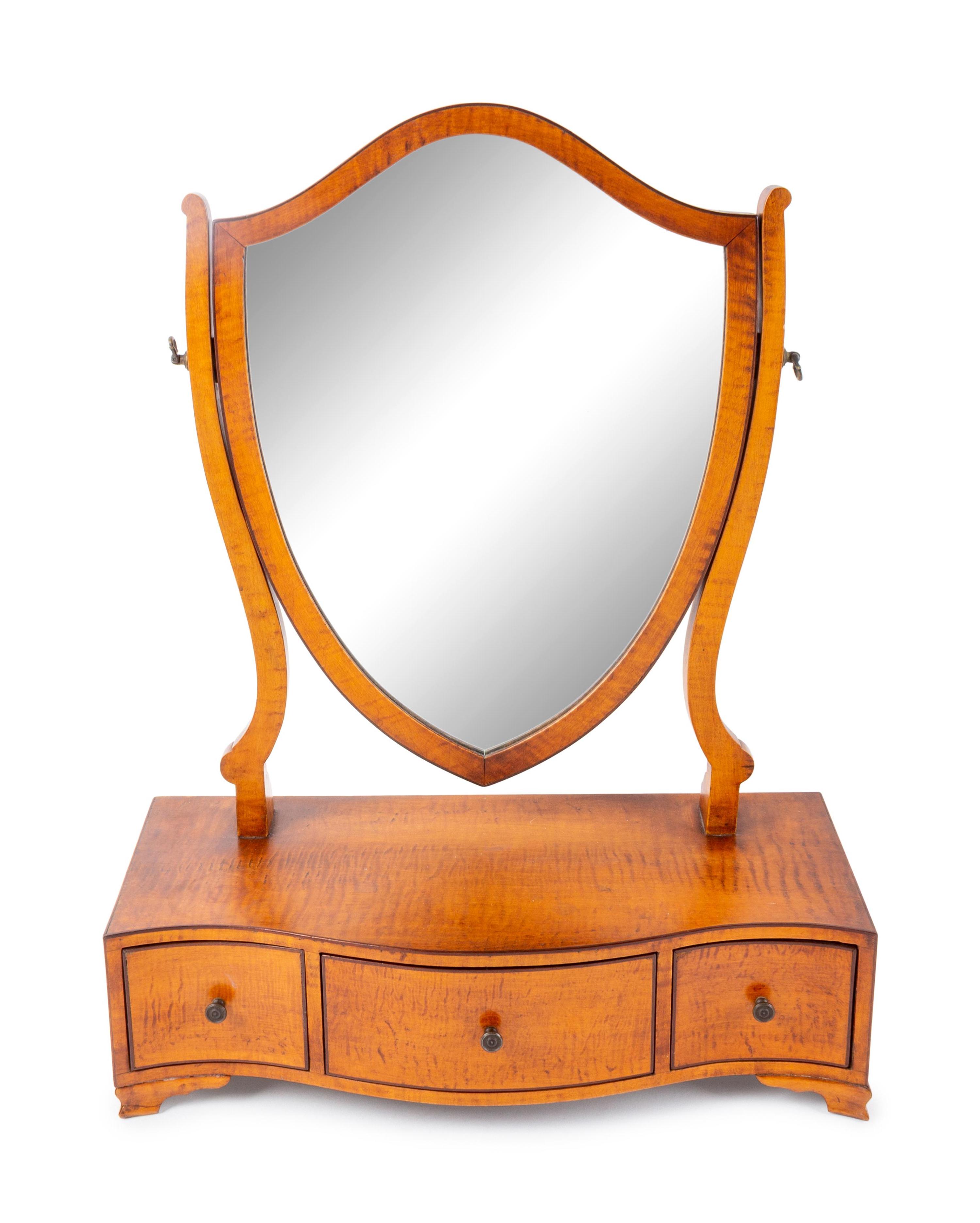 A Sheraton Style Satinwood Dressing Mirror