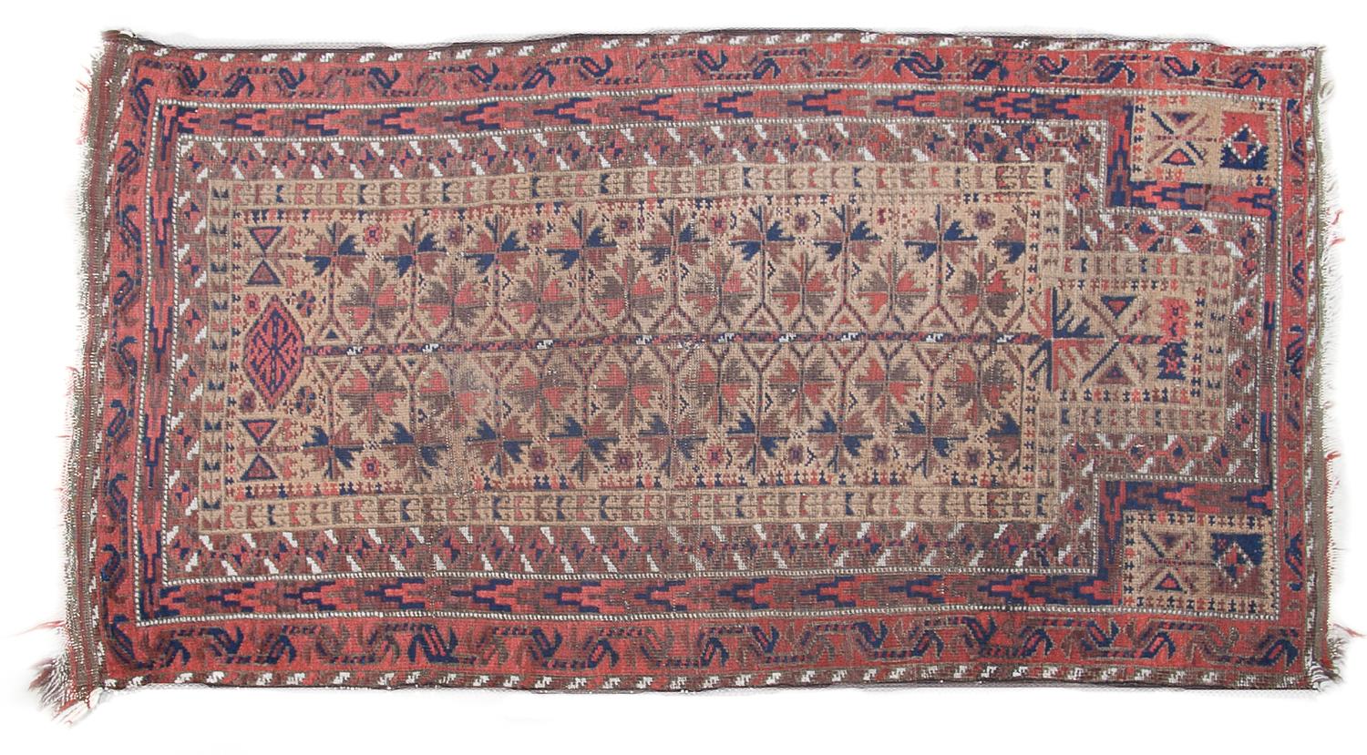 A Baluch Prayer Rug. 3 feet x 5 feet.