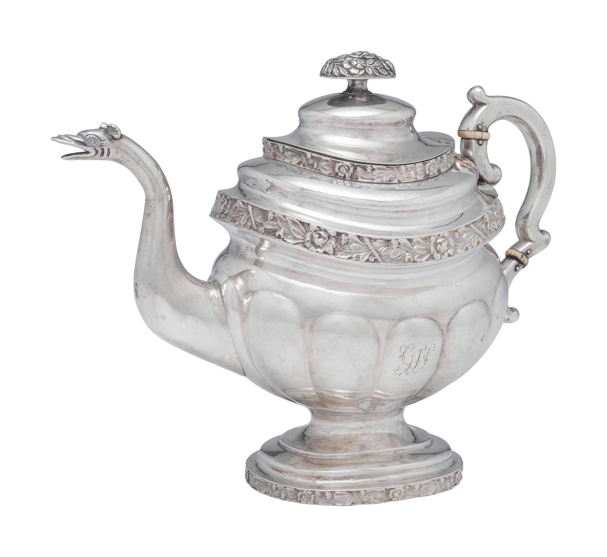 A Coin Silver Tea Pot