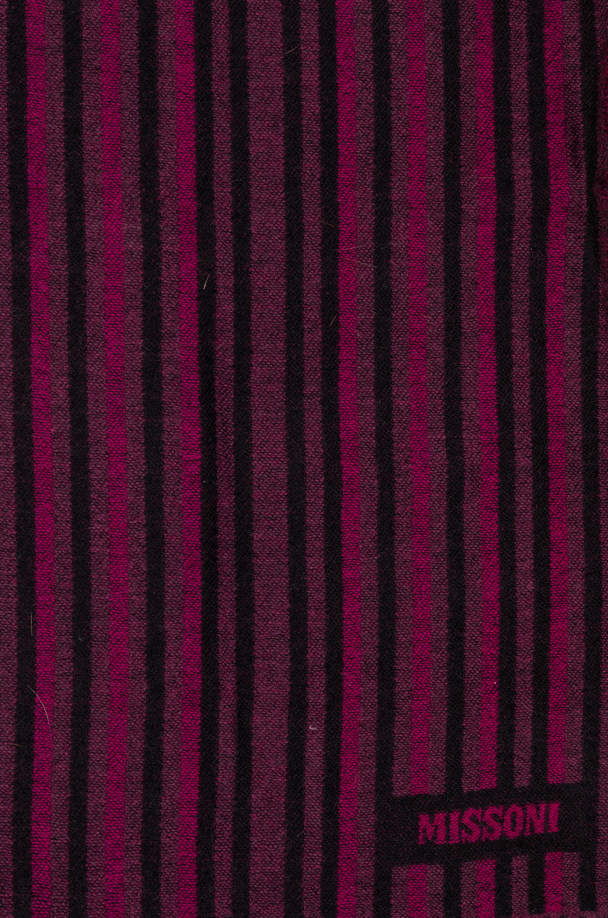 Missoni Pink and Black Scarf, 1990-2000s