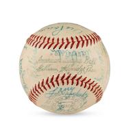 A 1958 Cleveland Indians Team Signed Autograph Baseball