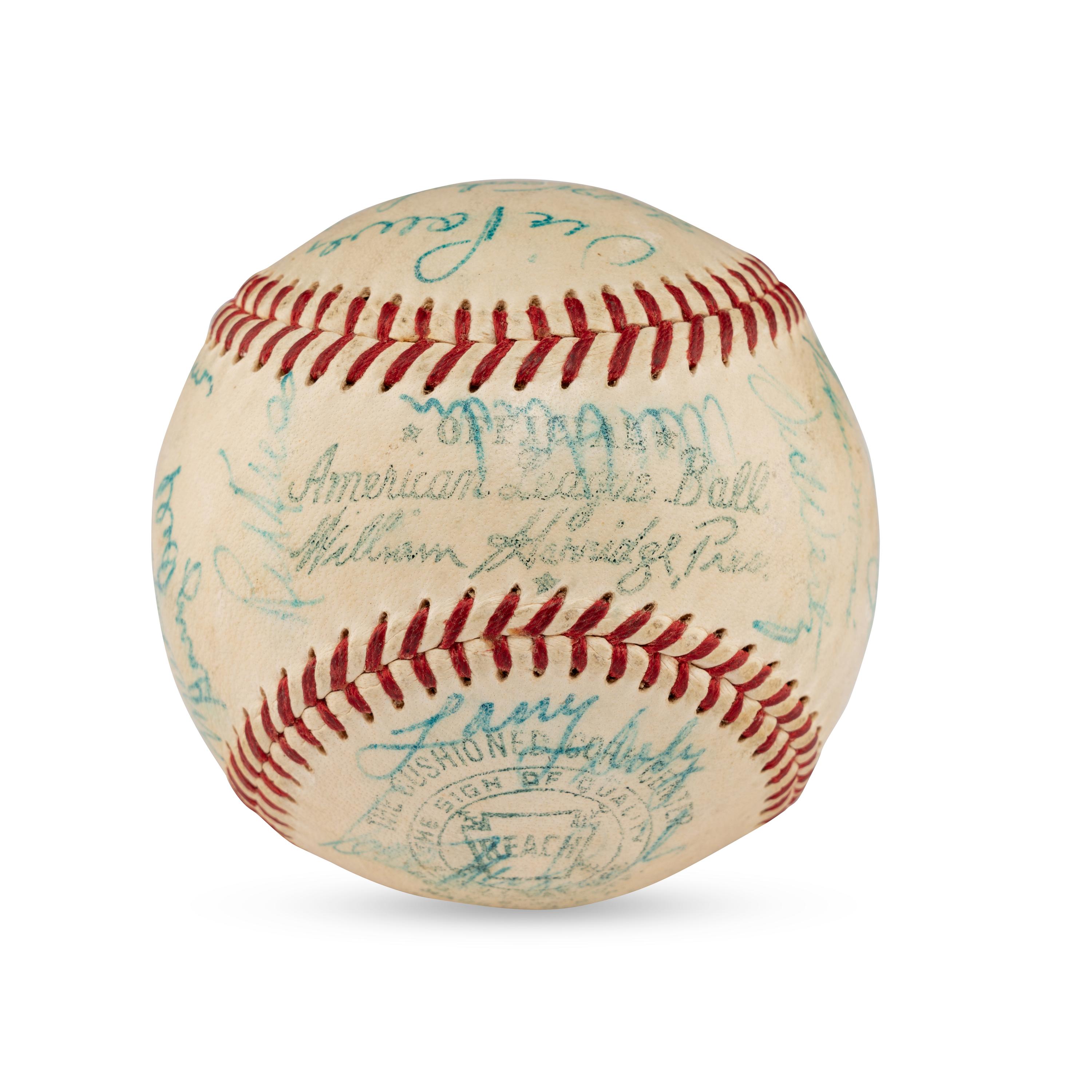 A 1958 Cleveland Indians Team Signed Autograph Baseball