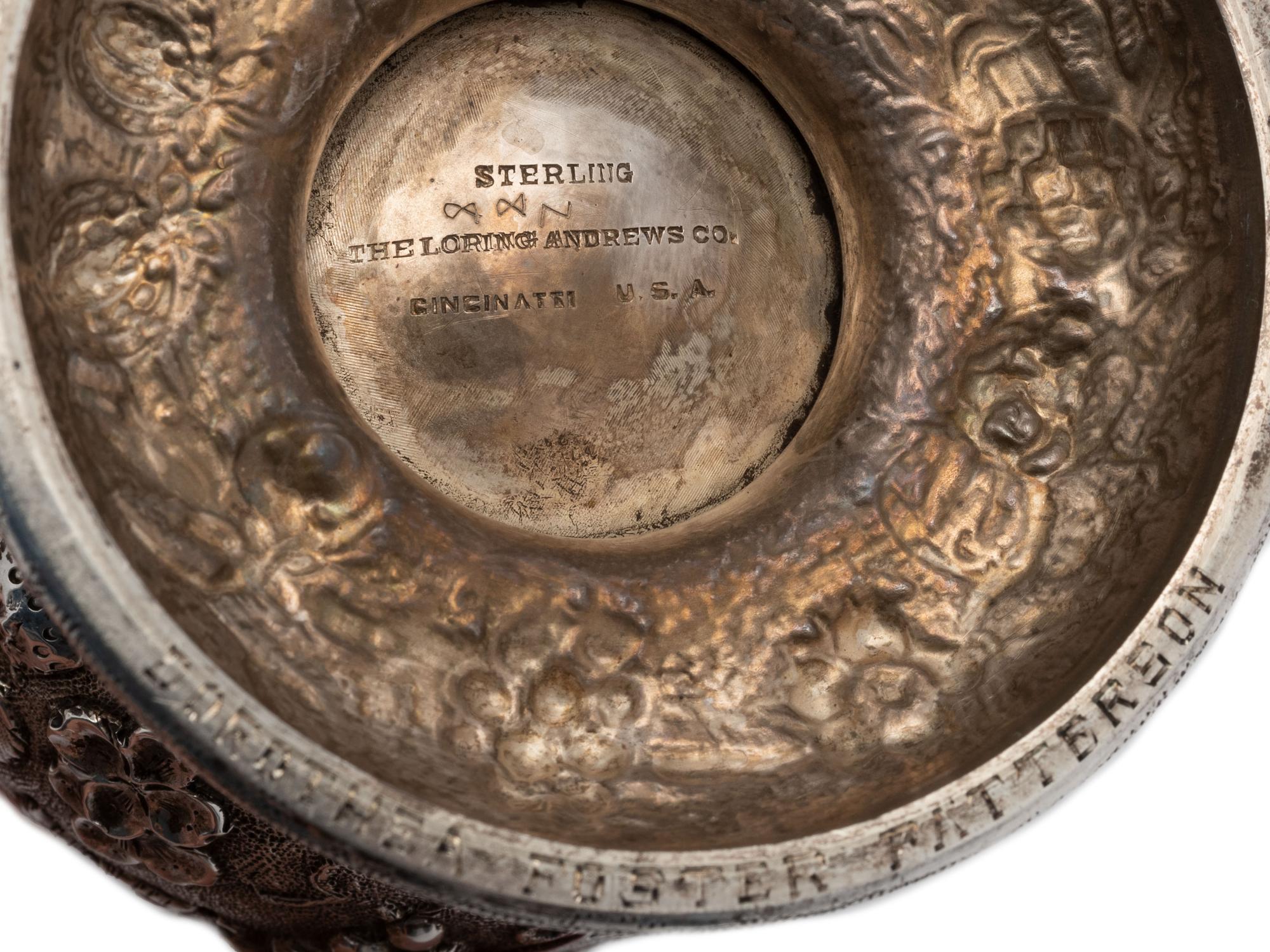 Three American Silver Repousse Table Wares