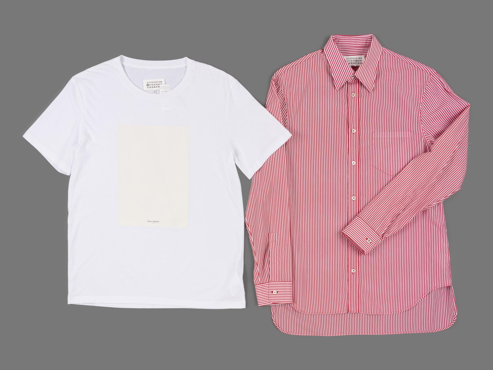 Four Men's Designer Shirts; Two Margiela, Two Valentino, c.2017 — BNY 104, 125, 110, 117