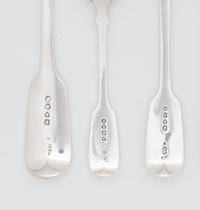A Victorian Silver Flatware Service