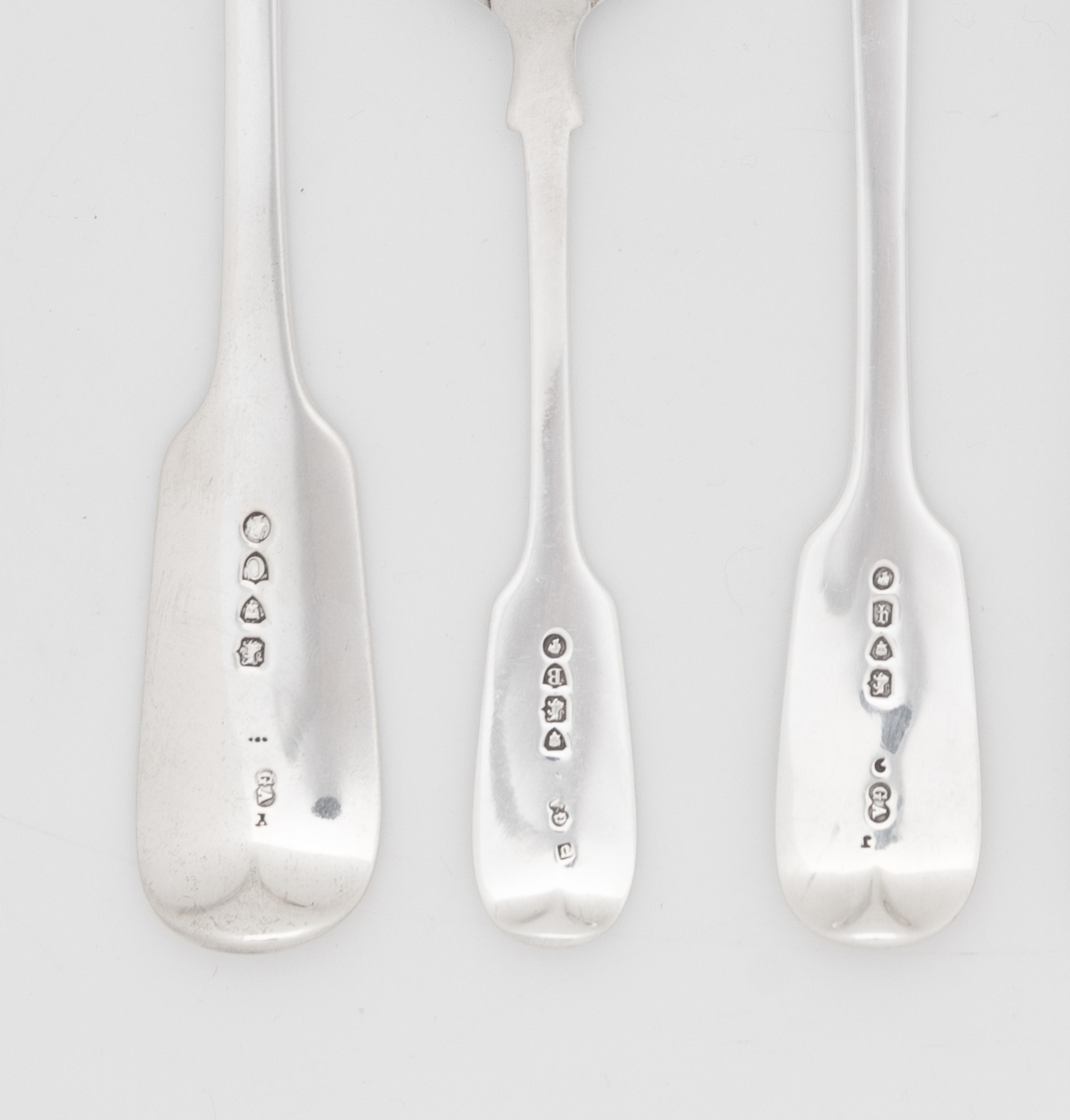 A Victorian Silver Flatware Service