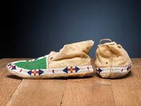 Sioux Beaded Hide Moccasins