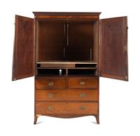 A Regency Style Mahogany Linen Press