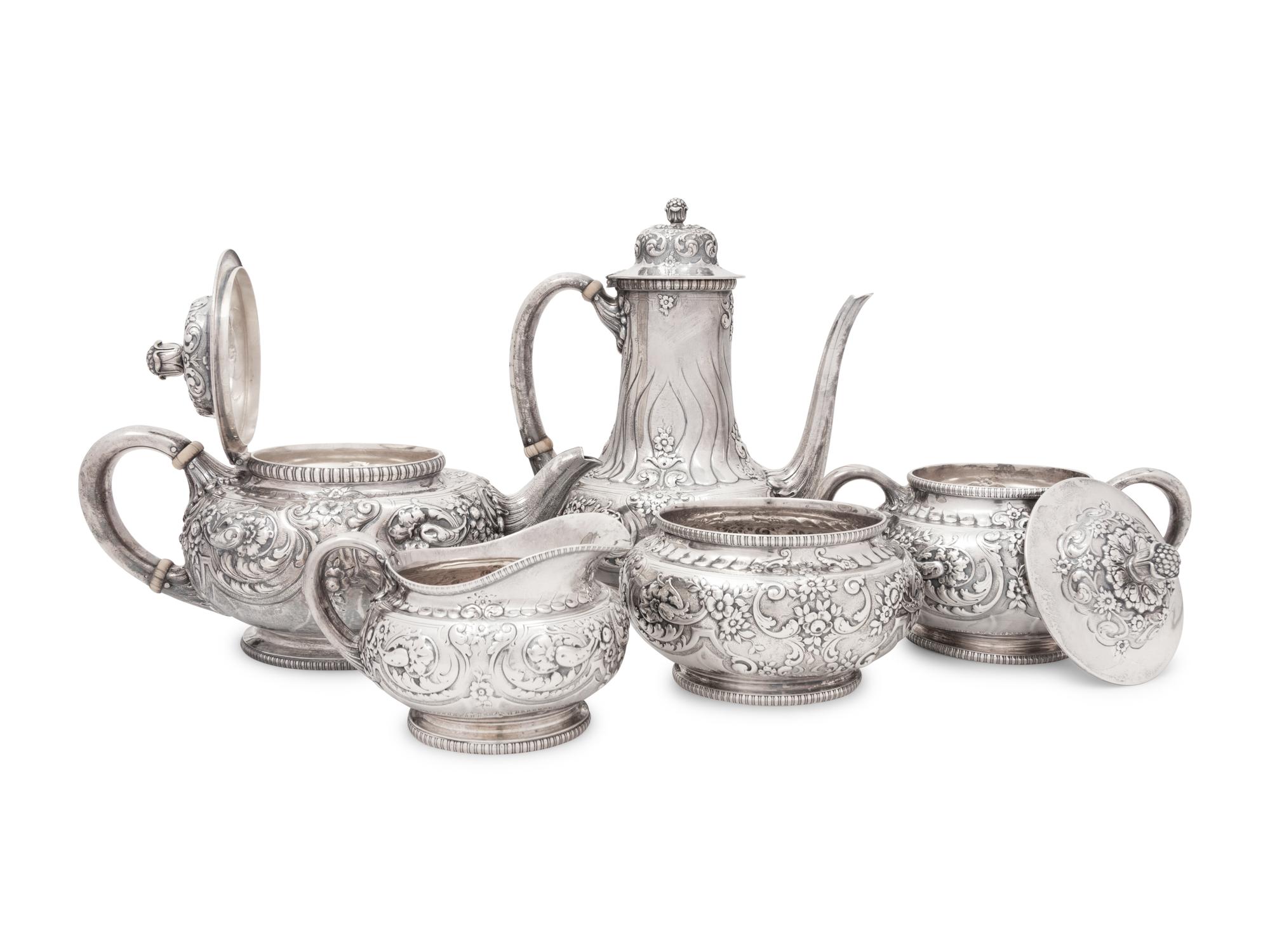 A Tiffany & Co. Five-Piece Silver Tea and Coffee Service