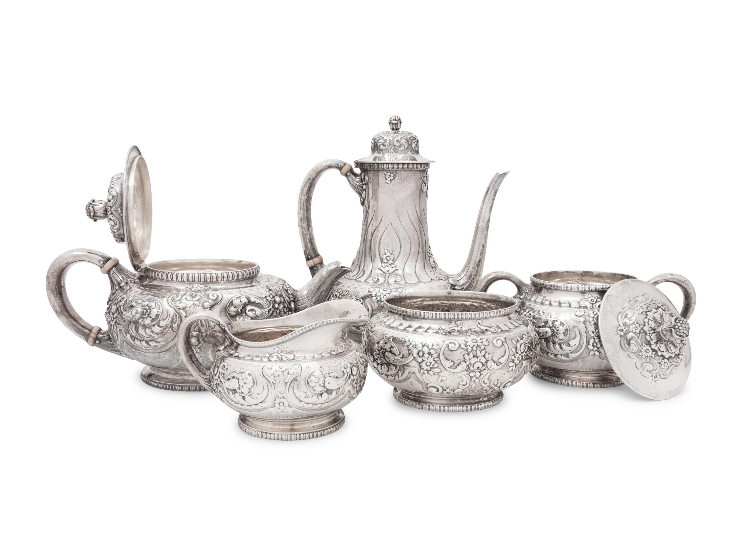 A Tiffany & Co. Five-Piece Silver Tea and Coffee Service