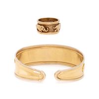 COLLECTION OF YELLOW GOLD ELEPHANT JEWELRY
