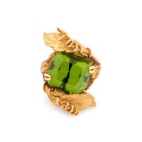 YELLOW GOLD AND PERIDOT RING