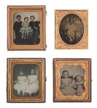 [EARLY PHOTOGRAPHY]. 23 sixth plate ambrotypes and tintypes of children.