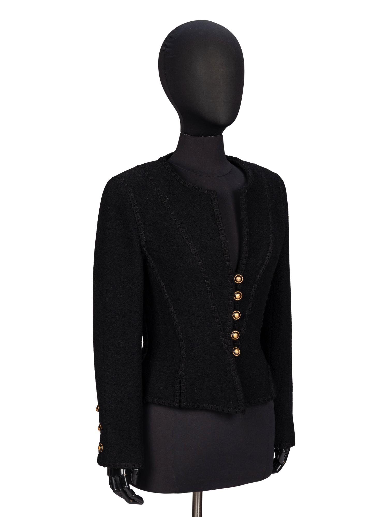 Chanel, Black Bouclé Tweed Jacket