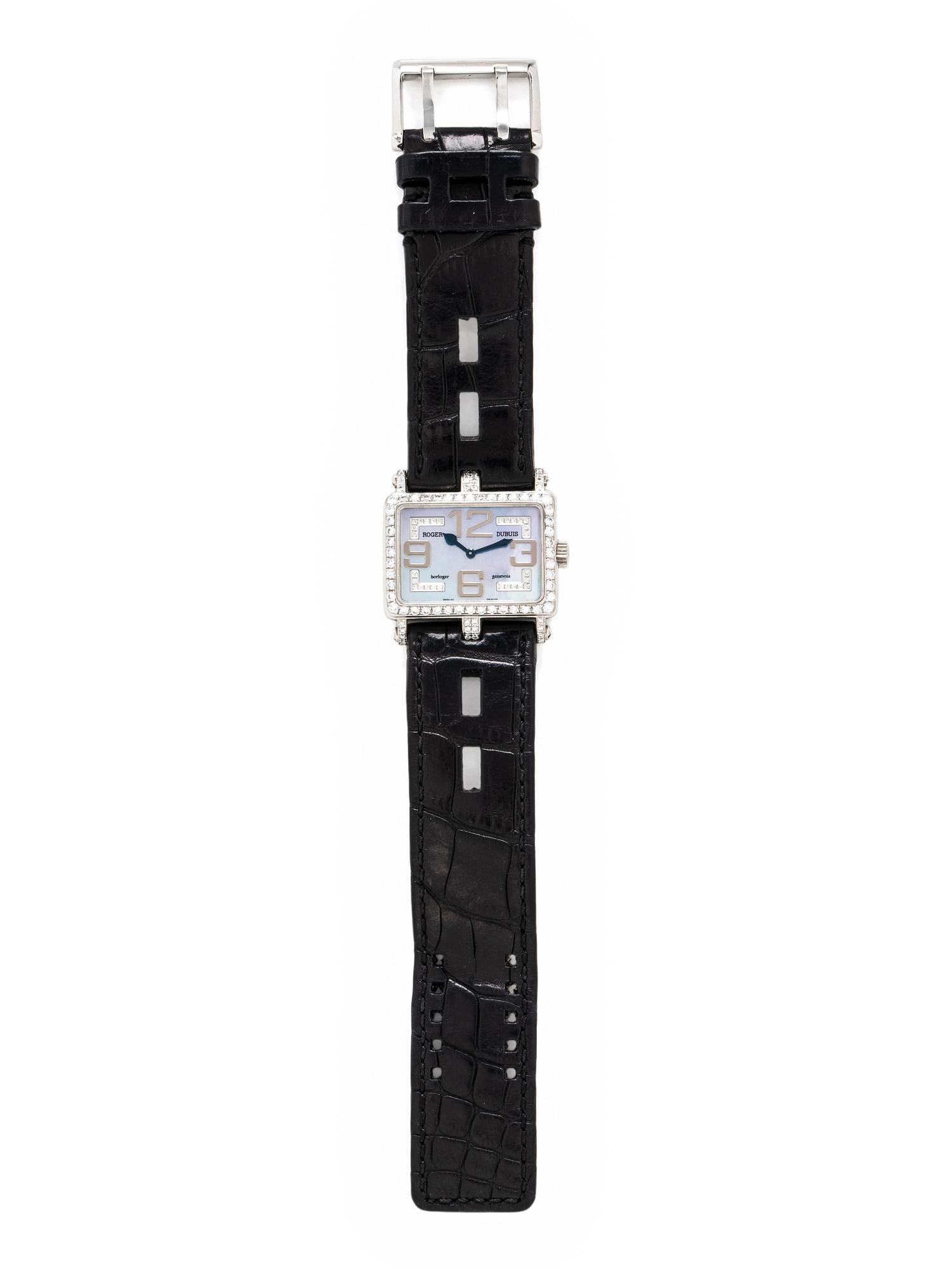 ROGER DUBUIS, 18K WHITE GOLD, DIAMOND, AND MOTHER-OF-PEARL DIAL 'TOO MUCH' WATCH